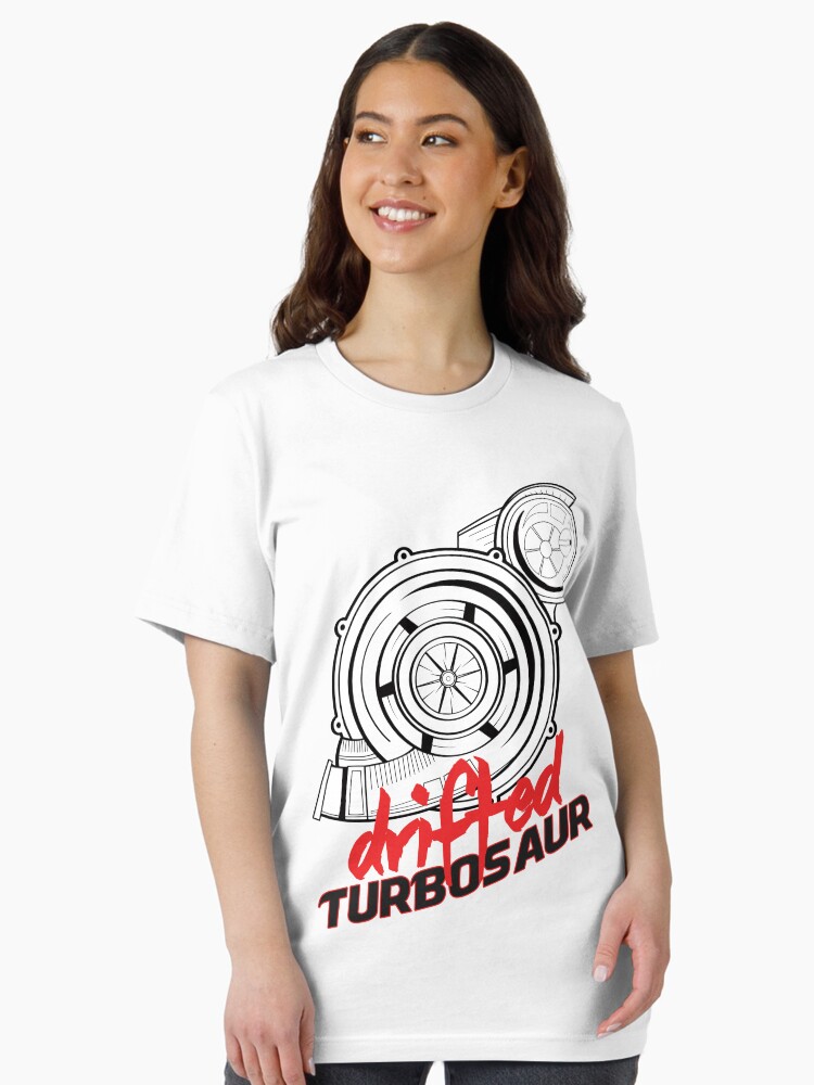 Thumbnail 1 of 7, Essential T-Shirt, TURBOSAUR by Drifted designed and sold by driftedshop.