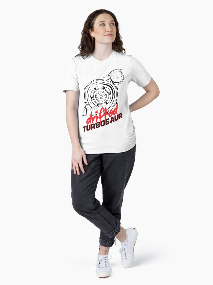 Thumbnail 4 of 7, Essential T-Shirt, TURBOSAUR by Drifted designed and sold by driftedshop.