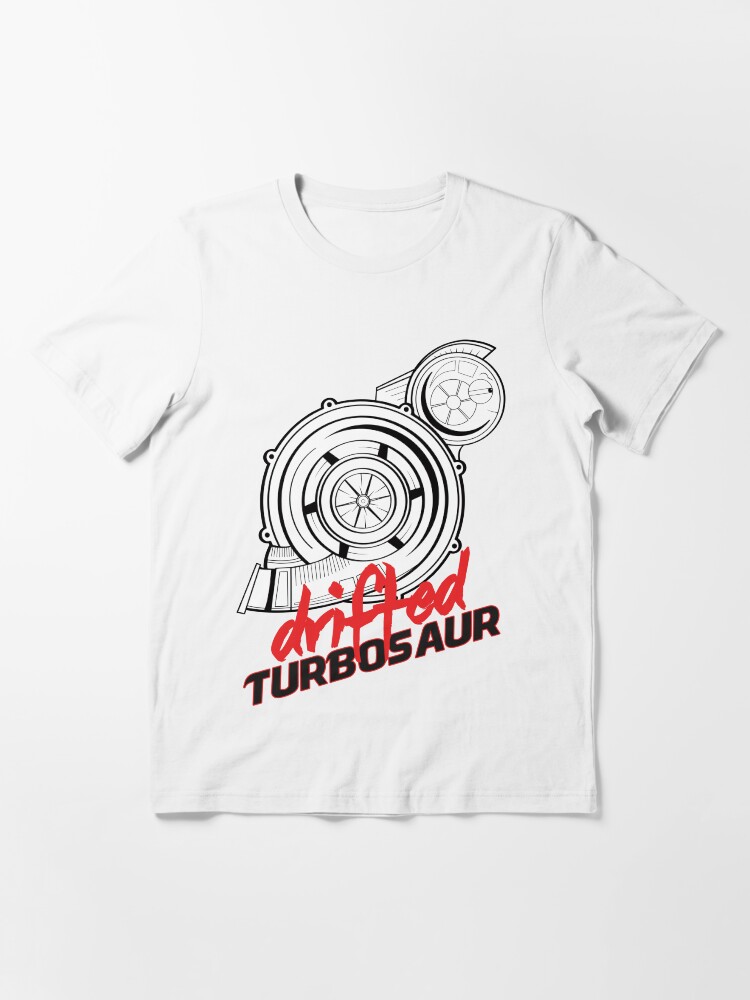 Thumbnail 3 of 7, Essential T-Shirt, TURBOSAUR by Drifted designed and sold by driftedshop.
