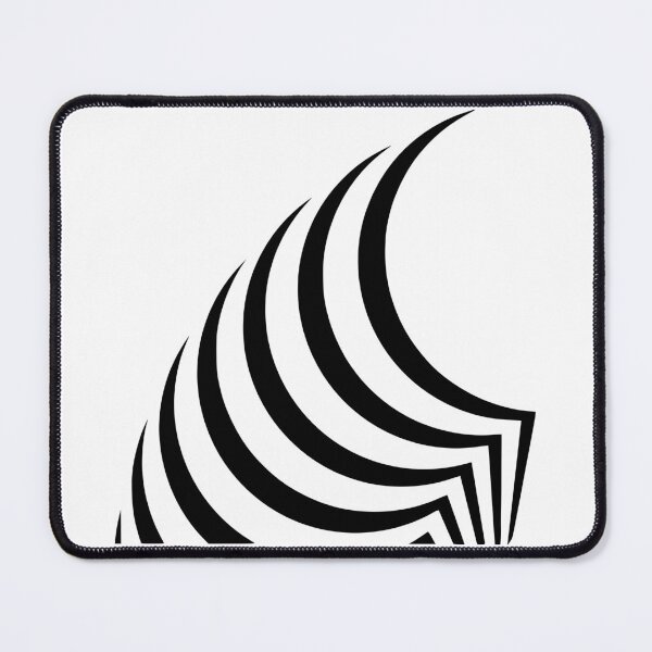 Item preview, Curves in black and white pattern designed and sold by Treemonk.
