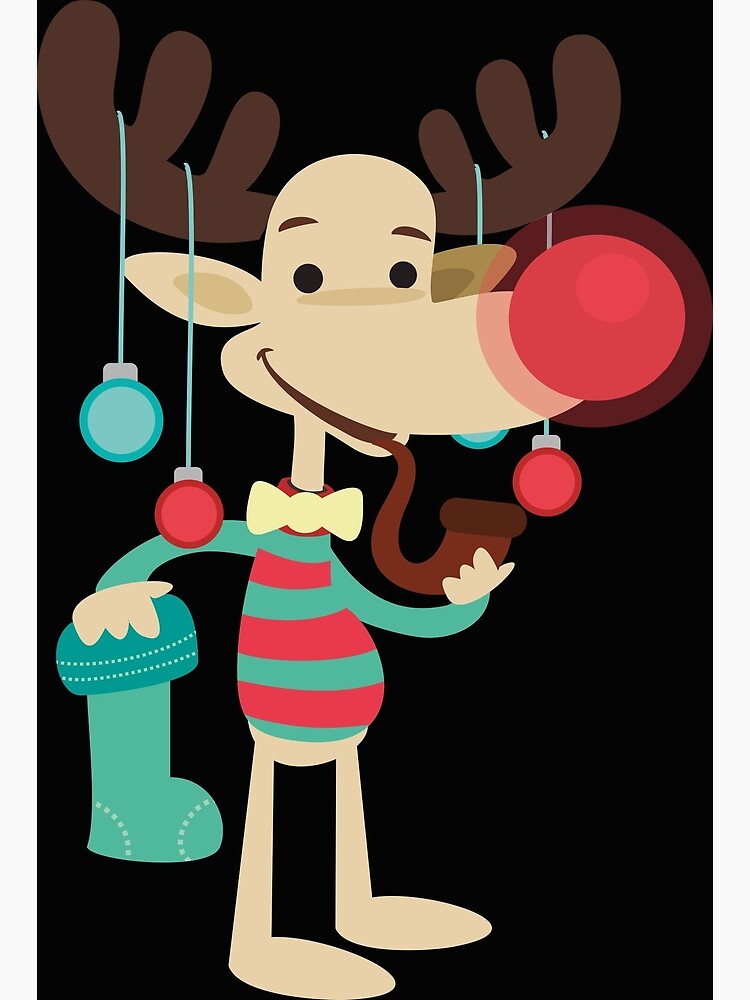 "funny reindeer smoking cartoon" Poster for Sale by Alexx90 Redbubble