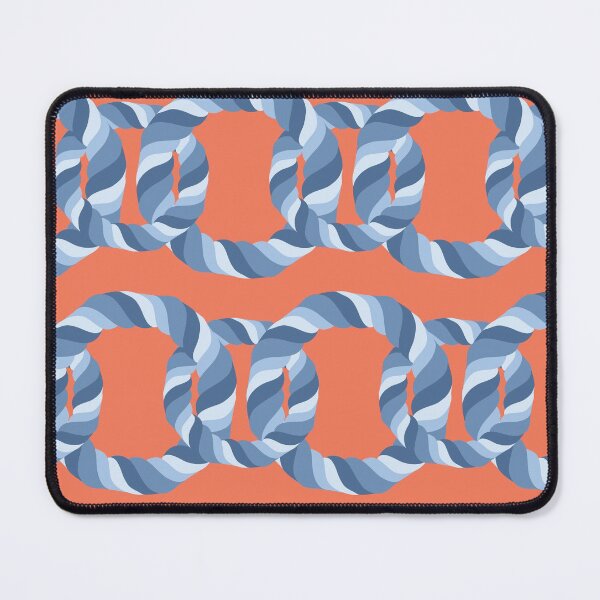Item preview, Blue rope knot pattern with red background designed and sold by CiniArt.