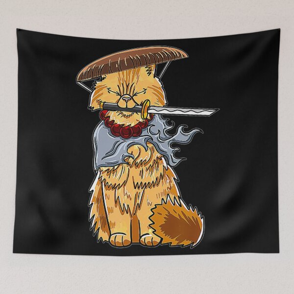 Item preview, Samurai Persian Katana Japanese Cool Feline Cat Lover Gift  designed and sold by haninexxh1.
