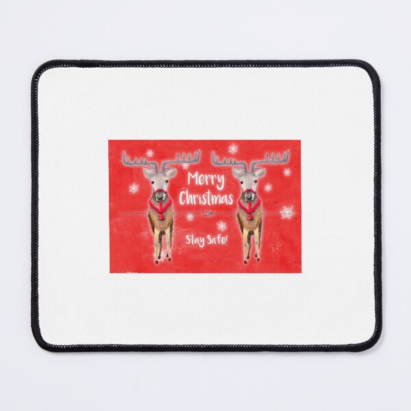 Item preview, Marry Christmas reindeer greeting card (red) designed and sold by BasicClear.
