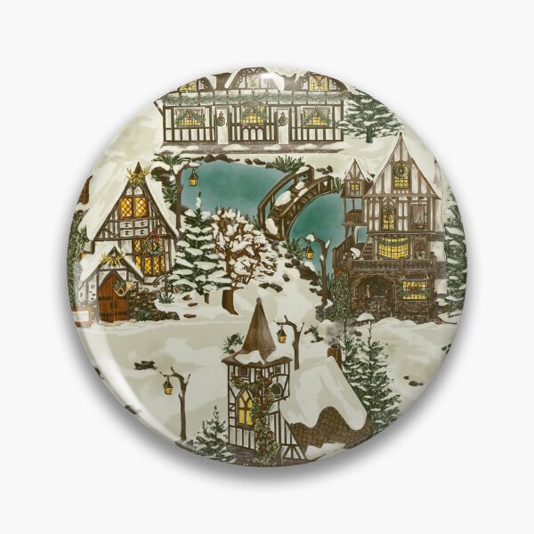 Item preview, Snowy Christmas in Tudor Village designed and sold by SmokeInTheWoods.