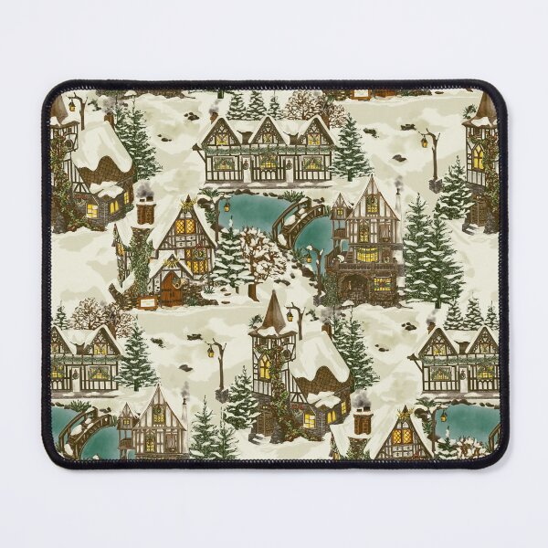 Item preview, Snowy Christmas in Tudor Village designed and sold by SmokeInTheWoods.