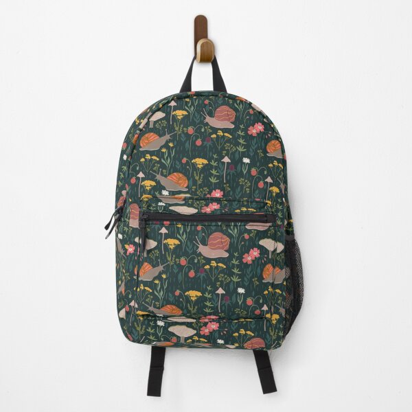 Item preview, pattern with forest plants and snails designed and sold by burbura.