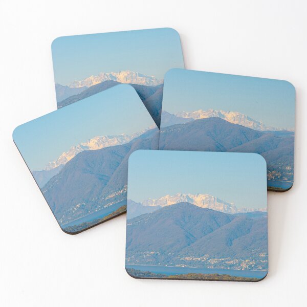 Item preview, Snow-capped Mountain Peak Monte Rosa and Alpine Lake Maggiore in a Sunny Day designed and sold by Mats Silvan.