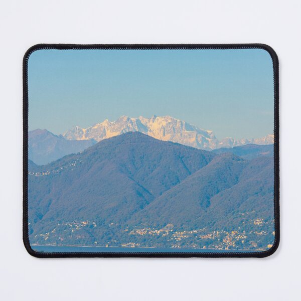 Item preview, Snow-capped Mountain Peak Monte Rosa and Alpine Lake Maggiore in a Sunny Day designed and sold by Mats Silvan.