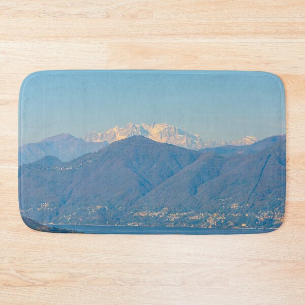 Item preview, Snow-capped Mountain Peak Monte Rosa and Alpine Lake Maggiore in a Sunny Day designed and sold by Mats Silvan.