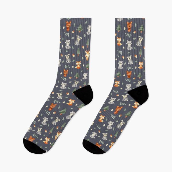 Item preview, Woodland baby creatures | dark background designed and sold by Harpley Design Studio.