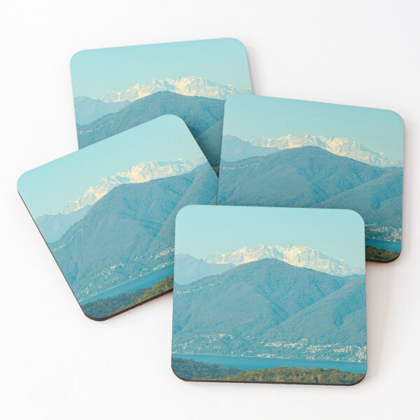 Item preview, Snow-capped Mountain Peak Monte Rosa and Alpine Lake Maggiore in a Sunny Day designed and sold by Mats Silvan.