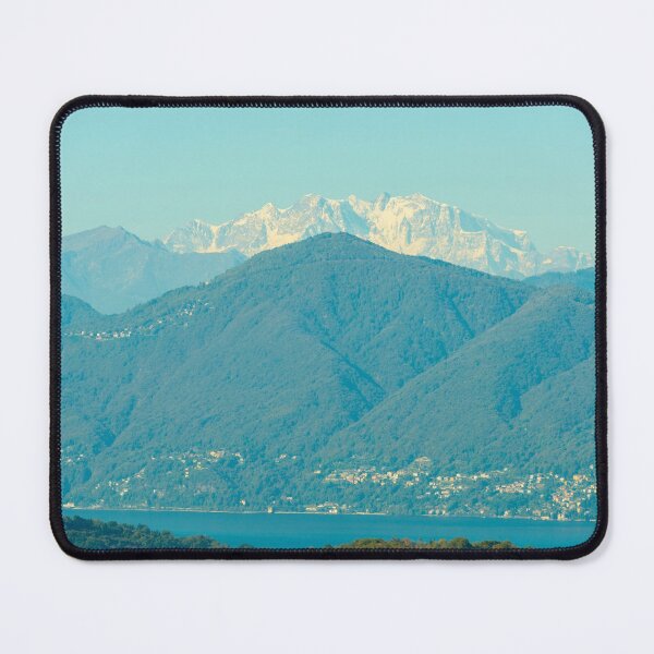 Item preview, Snow-capped Mountain Peak Monte Rosa and Alpine Lake Maggiore in a Sunny Day designed and sold by Mats Silvan.