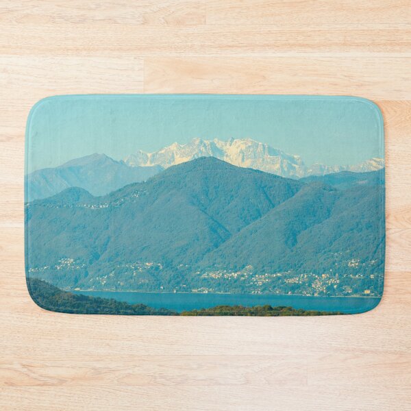 Item preview, Snow-capped Mountain Peak Monte Rosa and Alpine Lake Maggiore in a Sunny Day designed and sold by Mats Silvan.