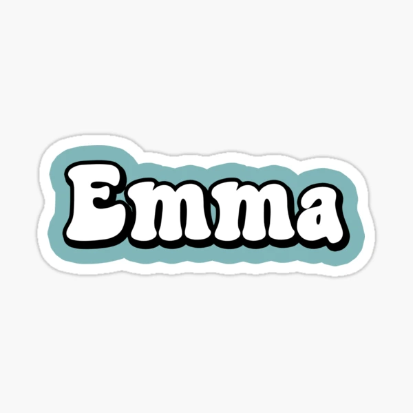 EMMA name personalized colorful” Sticker for Sale by allysmar