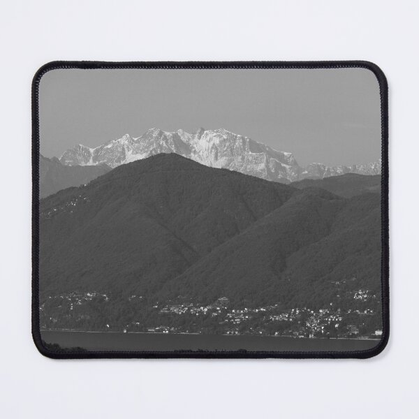 Item preview, Snow-capped Mountain Peak Monte Rosa and Alpine Lake Maggiore in a Sunny Day designed and sold by Mats Silvan.