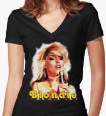 Blondie - Deborah Harry - 1970s Women's Fitted V-Neck T-Shirt