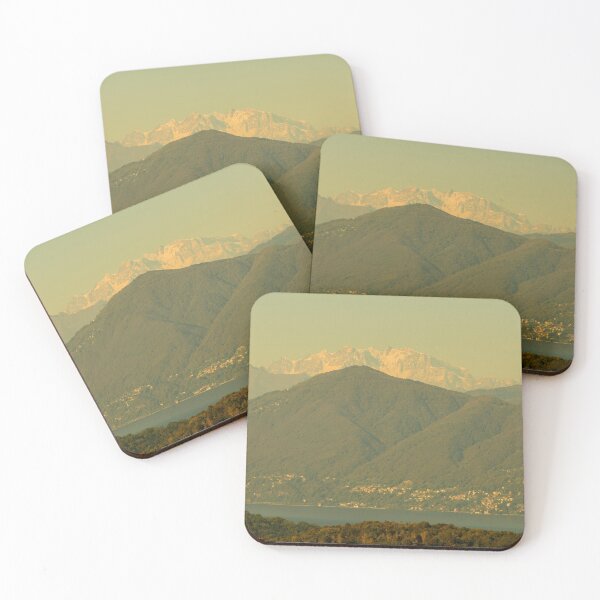 Item preview, Snow-capped Mountain Peak Monte Rosa and Alpine Lake Maggiore in a Sunny Day designed and sold by Mats Silvan.