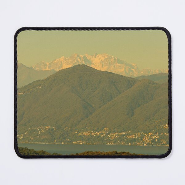 Item preview, Snow-capped Mountain Peak Monte Rosa and Alpine Lake Maggiore in a Sunny Day designed and sold by Mats Silvan.