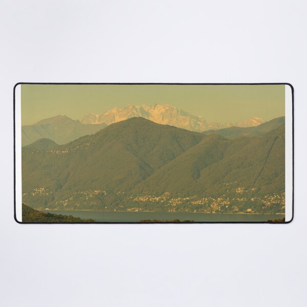Item preview, Snow-capped Mountain Peak Monte Rosa and Alpine Lake Maggiore in a Sunny Day designed and sold by Mats Silvan.