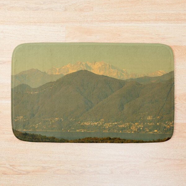 Item preview, Snow-capped Mountain Peak Monte Rosa and Alpine Lake Maggiore in a Sunny Day designed and sold by Mats Silvan.