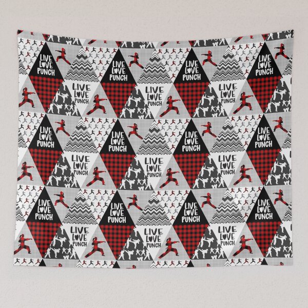 Item preview, Karate line plaid background designed and sold by HarleyGarner.