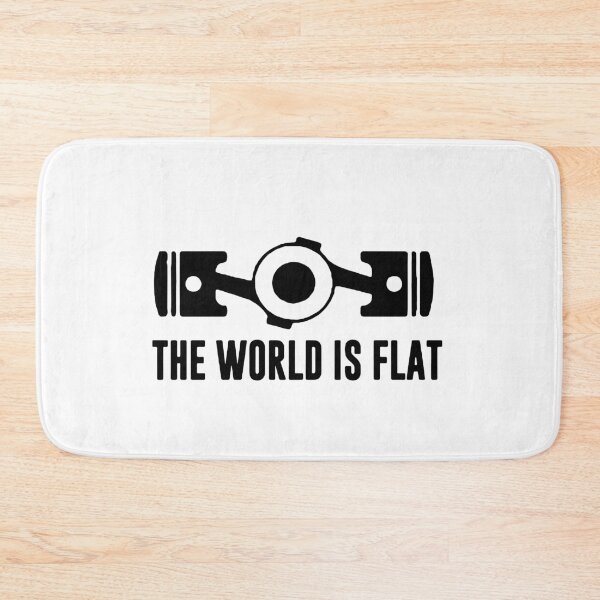 Item preview, The World is Flat Engine Cylinder Shaft Funny Engine Car Design Happy Apparel Essential Inspiration Joy Mood Funny designed and sold by DesignByHeartUK.