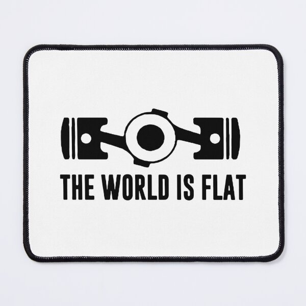 Item preview, The World is Flat Engine Cylinder Shaft Funny Engine Car Design Happy Apparel Essential Inspiration Joy Mood Funny designed and sold by DesignByHeartUK.