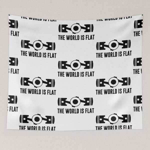 Item preview, The World is Flat Engine Cylinder Shaft Funny Engine Car Design Happy Apparel Essential Inspiration Joy Mood Funny designed and sold by DesignByHeartUK.