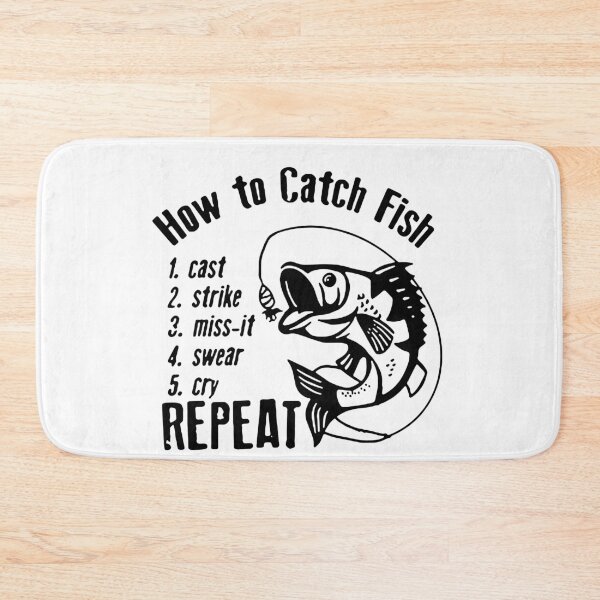 Item preview, Funny How to Catch Fish Love Fishing Born to go cast strike miss it fishing I love Fishing Art Design Happy Apparel Essential Inspiration Joy Mood Funny designed and sold by DesignByHeartUK.