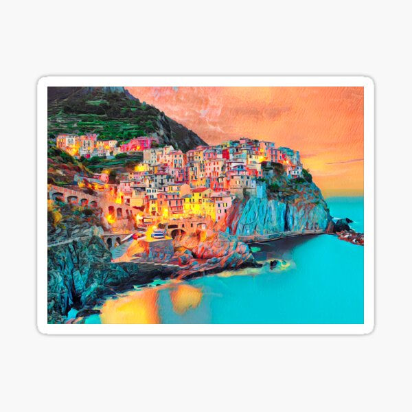 Item preview, Cinque Terre Vintage Travel designed and sold by Sofia-Draws.