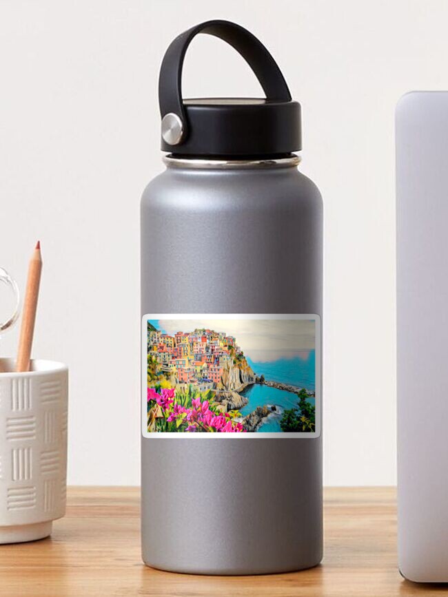 Thumbnail 1 of 3, Sticker, Summer in Cinque Terre designed and sold by Sofia-Draws.