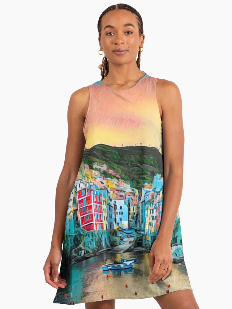 chinese dress ladies Women's Wrinkle-Free Marine V-Neck Wrap Dress