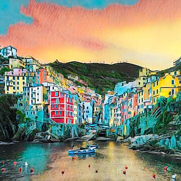 Artwork thumbnail, Cinque Terre Travel by Sofia-Draws