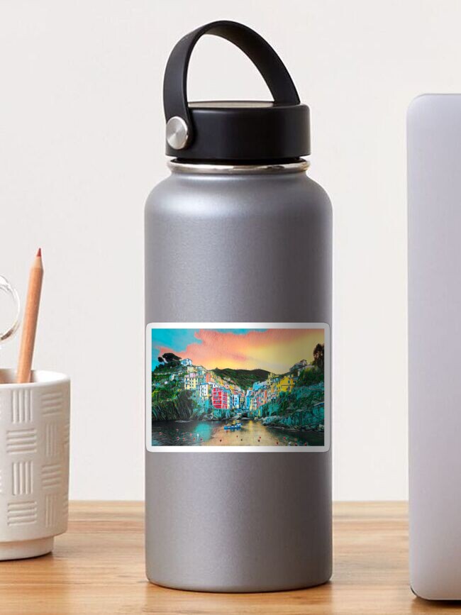 Thumbnail 1 of 3, Sticker, Cinque Terre Travel designed and sold by Sofia-Draws.
