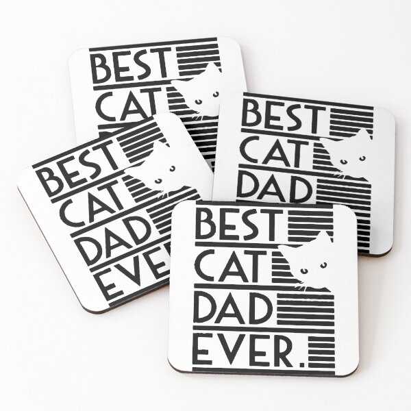 Item preview, Best Cat Dad Ever Fist Bump Love Cat Animal Art Design Happy Apparel Essential Inspiration Joy Mood Funny Cat designed and sold by DesignByHeartUK.
