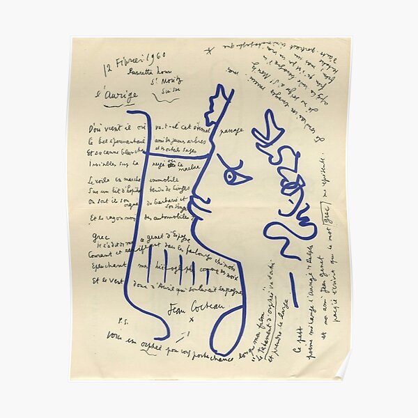 Jean Cocteau - Untitled 1968 Poster