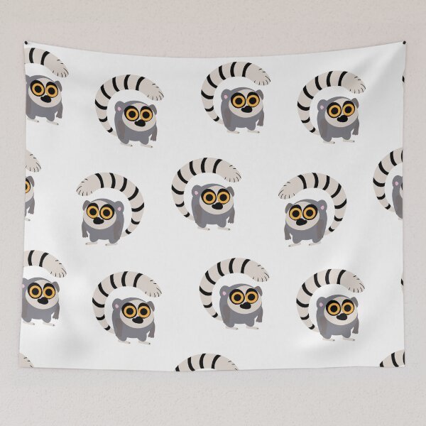 Item preview, Lemur in cartoon style. Seamless pattern. designed and sold by HarleyGarner.