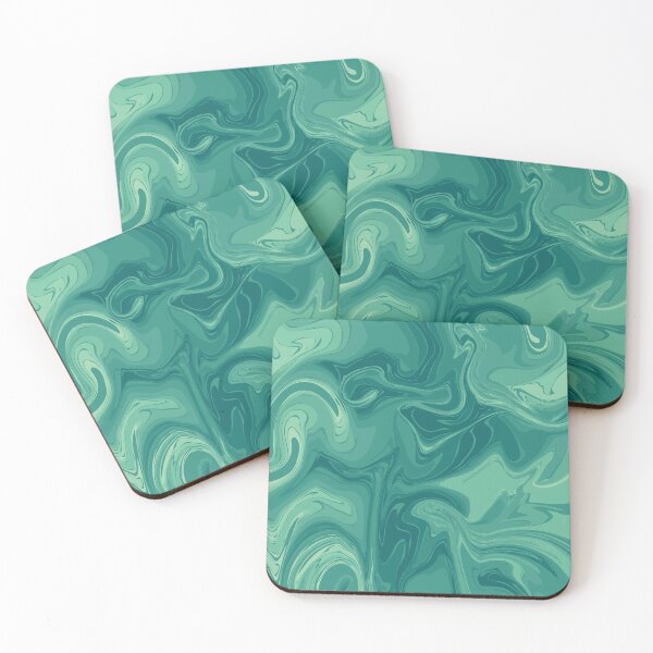 Item preview, Liquid Twirl Abstract Pattern In Aquatic Blue And Nearly Green designed and sold by veczock.