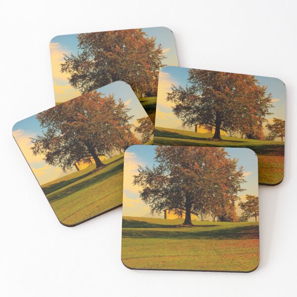 Item preview, Tree and House on the Field with Mountain View in Autumn designed and sold by Mats Silvan.
