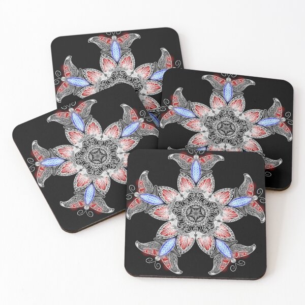 Item preview, Red & Blue Butterfly Mandala designed and sold by sumananya.