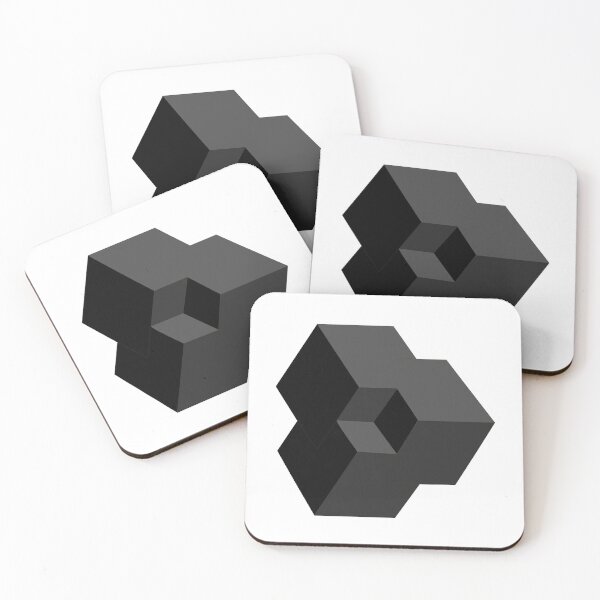 Item preview, Black 3D Isometric Cubes designed and sold by infinitewave.