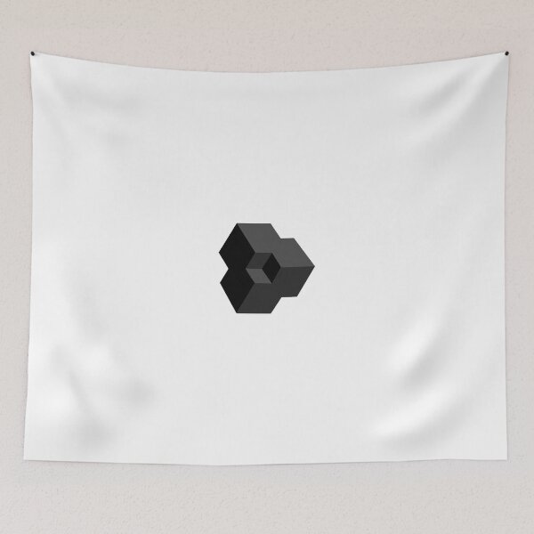 Item preview, Black 3D Isometric Cubes designed and sold by infinitewave.
