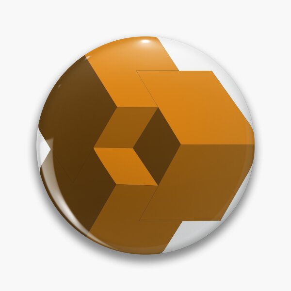 Item preview, Orange 3D Isometric Cubes designed and sold by infinitewave.