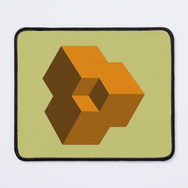 Item preview, Orange 3D Isometric Cubes designed and sold by infinitewave.