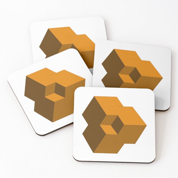 Item preview, Orange 3D Isometric Cubes designed and sold by infinitewave.