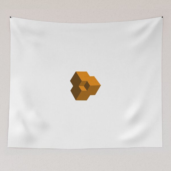 Item preview, Orange 3D Isometric Cubes designed and sold by infinitewave.