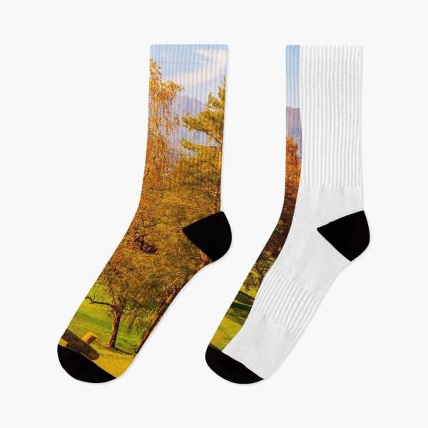 Item preview, Tree and House on the Field with Mountain View in Autumn designed and sold by Mats Silvan.