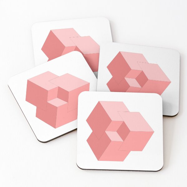 Item preview, Pink 3D Isometric Cubes designed and sold by infinitewave.