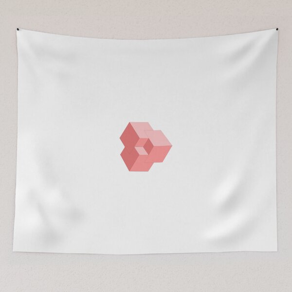 Item preview, Pink 3D Isometric Cubes designed and sold by infinitewave.